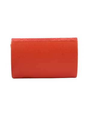 Tarusa orange  faux leather snake work sling bag for women 4