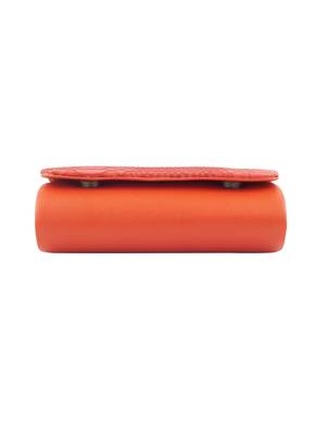 Tarusa orange  faux leather snake work sling bag for women 5