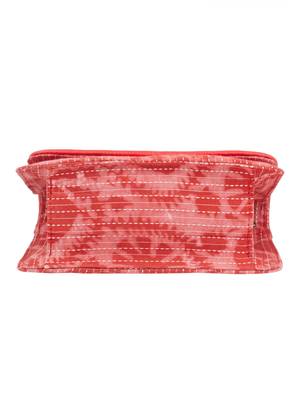 Tarusa red cotton abstract  sling bag for women 5