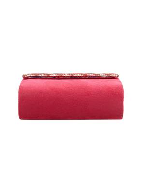 Tarusa red cotton printed sling bag for women 5