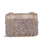 Tarusa stylish party sling bag for women - shimmer grey