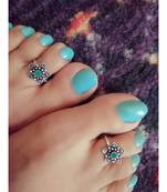 Green Stone Toe Ring