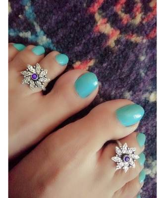 Blue Stone Toe Ring 1
