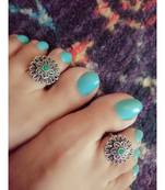 Green Stone Toe Ring