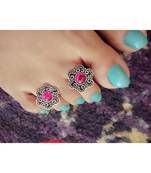 Pink Stone Toe  Ring