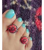 Red Stone Toe Ring