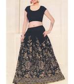 Black printed rayon skirts