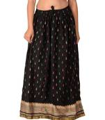 Black woven rayon skirts