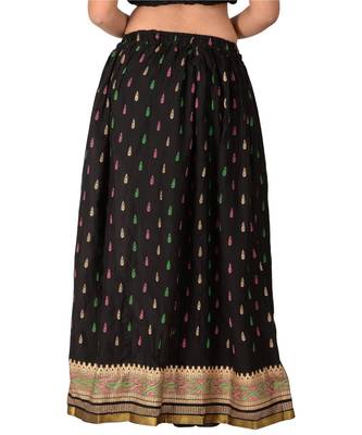 Black woven rayon skirts 3