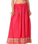 Pink woven rayon skirts