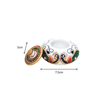 Marble Beautiful Peacock Motif Sindoor Dani 2