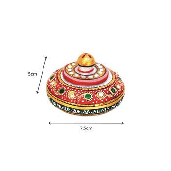 Marble Amazing Look Sindoor Dani With Meena Work 1