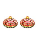 Handicrafts Paradise Kumkum Box pair Meena work