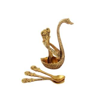 Spoon holder in metal swan shaped 1