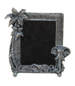Photo Frame with elephant face and coconut tree in Metal