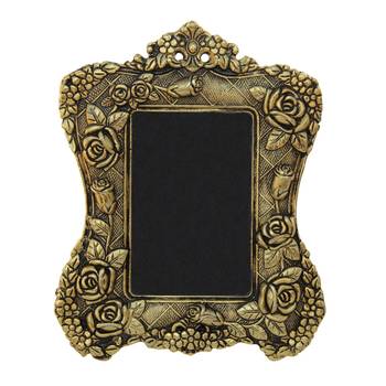 Photo Frame Antique Golden Victorian Style with Floral Motif in Metal 1