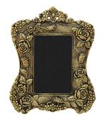 Photo Frame Antique Golden Victorian Style with Floral Motif in Metal