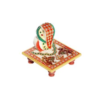 Marble Chowki Ganesh with Mouse design 1