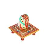 Ganesha on Chowki with intricate Painting