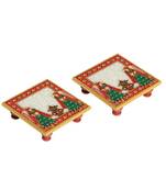 Marble Puja Chowki pair with Kalash