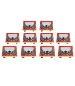 Handicrafts Paradise Marble Chowki For Puja Set Of 10 Pc