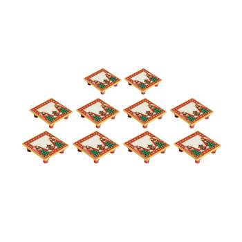 Marble Puja Chowki set of 10 pc with Kalash 2