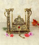 Handicrafts Paradise Handicrafted Pooja Jhula | Swing | Palana | Nand Gopal Palana in Metal - 8 x 3.5 x 6.5 inches