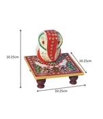 Handicrafts Paradise Marble Pooja Chowki Ganesha