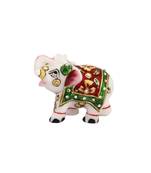 Marble Elephant with Meena work
