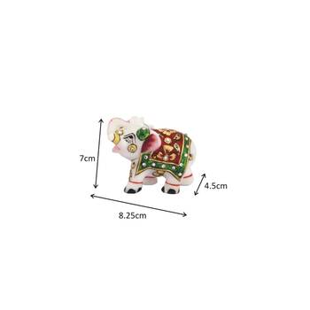 Marble Elephant with Meena work 2