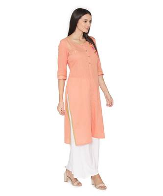 Peech Emboidered Straight Kurta 4