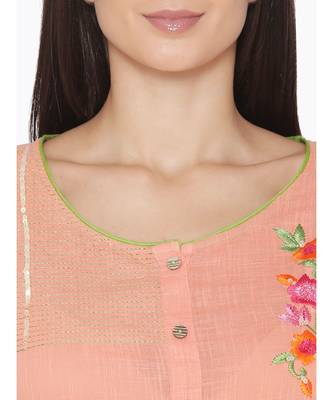 Peech Emboidered Straight Kurta 5
