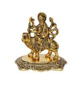 Durga ma in metal in Antique golden finish