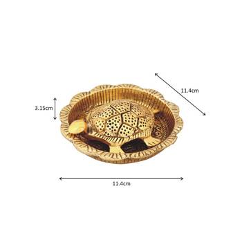 Tortoise in plate gold plated in metal 2