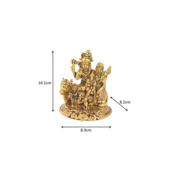 Shiv Parivar in metal antique gold finish 2
