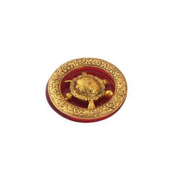 Tortoise in metal and Red glass 1
