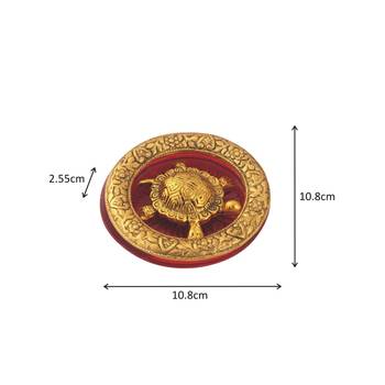 Tortoise in metal and Red glass 2