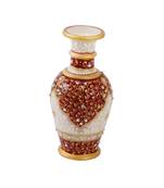 Marble flower vase with hand painted kuppi work by Handicrafts Paradise