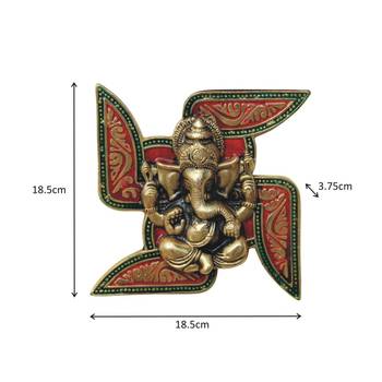 Wall Hanging Ganesha Placed on Swastik 2