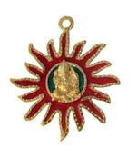 Wall Hanging Sun with Ganesha in middle in Metal