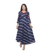 Indigo Flare Long Anakrali Kurta