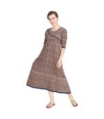 multicolor Ajrakh Print Long Kurta