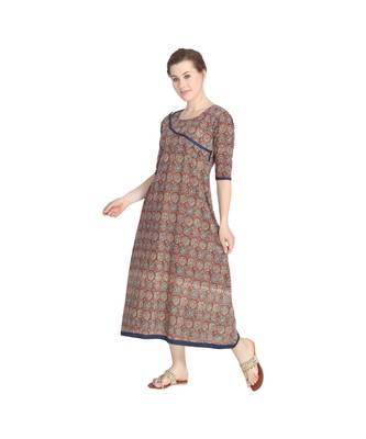 multicolor Ajrakh Print Long Kurta 2