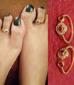 High Quality Pink Stone Toe-rings