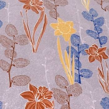 Blue floral print bed sheets with two pillow cover 3