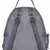 Anekaant Mini Grey & Pink Printed Polyester Backpack