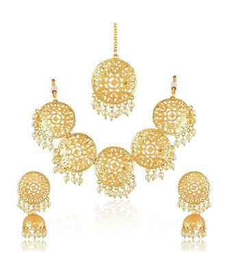 Gold Metallic Necklace Sets 1
