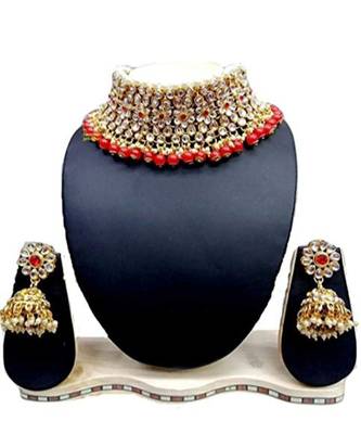 Designer Red Kundan Necklace Sets 2