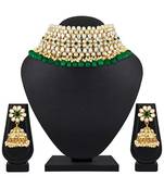 Green Kundan Designer Necklace Sets