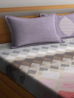 multicolor nature print bed sheets with two pillow cover 2